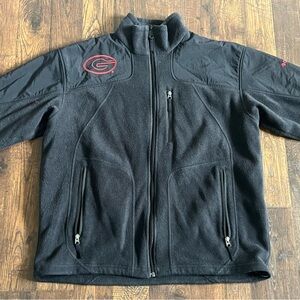 Columbia Black Fleece Jacket with Red Georgia 'G' Logo